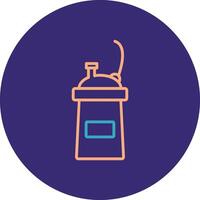 Protein Shake Line Two Color Circle Icon vector