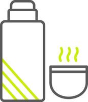 Thermos Line Two Color Icon vector