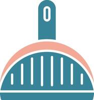 Dustpan Glyph Two Color Icon vector