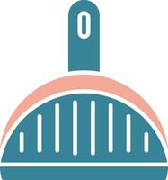 Dustpan Glyph Two Color Icon vector