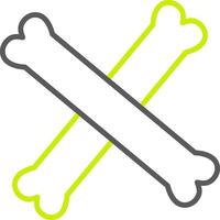 Bone Line Two Color Icon vector