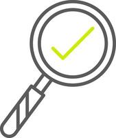 Magnifying Glass Line Two Color Icon vector