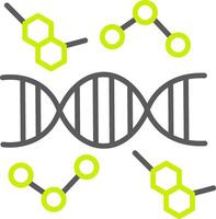 DNA Line Two Color Icon vector