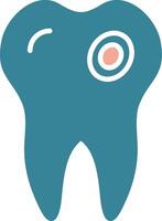Caries Glyph Two Color Icon vector