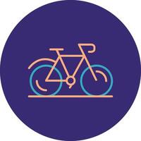 Bicycle Line Two Color Circle Icon vector