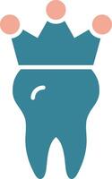 Crown Glyph Two Color Icon vector