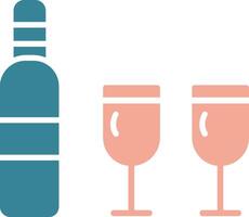 Wine Glyph Two Color Icon vector