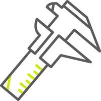 Caliper Line Two Color Icon vector