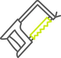 Hacksaw Line Two Color Icon vector