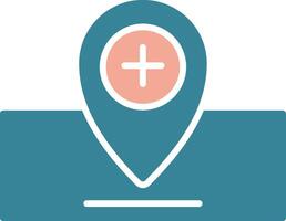 Location Glyph Two Color Icon vector