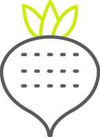 Turnip Line Two Color Icon vector