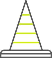 Traffic Cone Line Two Color Icon vector