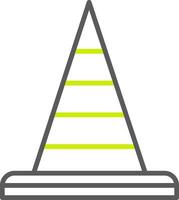 Traffic Cone Line Two Color Icon vector