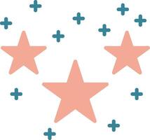 Stars Glyph Two Color Icon vector