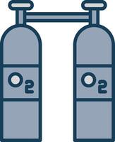 Oxygen Line Filled Grey Icon vector