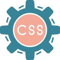 Css Coding Glyph Two Color Icon vector