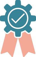 Quality Assurance Glyph Two Color Icon vector