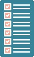 List Glyph Two Color Icon vector