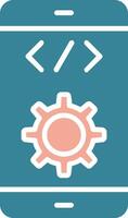 Software Development Glyph Two Color Icon vector