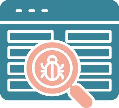 Bug Problem Glyph Two Color Icon vector