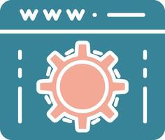 Web Optimization Glyph Two Color Icon vector