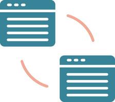 Refactoring Glyph Two Color Icon vector