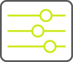 Sliders Line Two Color Icon vector