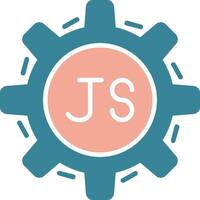 Javascript Glyph Two Color Icon vector