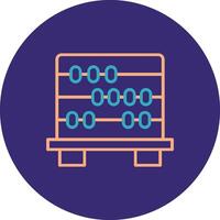 Abacus Line Two Color Circle Icon vector