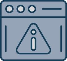 Warning Line Filled Grey Icon vector