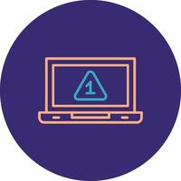 Laptop Line Two Color Circle Icon vector