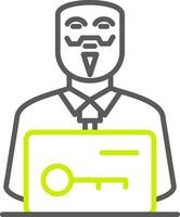 Anonymous Line Two Color Icon vector