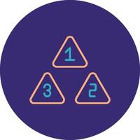 Numbers Line Two Color Circle Icon vector