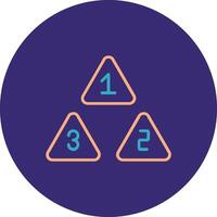 Numbers Line Two Color Circle Icon vector