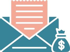 Envelope Glyph Two Color Icon vector