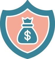 Insured Glyph Two Color Icon vector