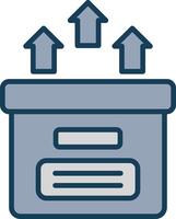 Storage Box Line Filled Grey Icon vector