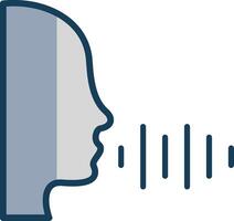 Voice Recording Line Filled Grey Icon vector