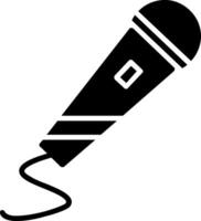 mic glifo dos color icono vector