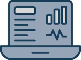 Dashboard Line Filled Grey Icon vector