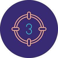 Countdown Line Two Color Circle Icon vector