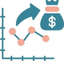 Average Selling Price Glyph Two Color Icon vector