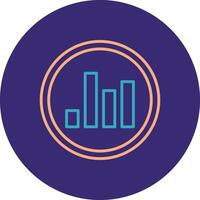 Bars Line Two Color Circle Icon vector