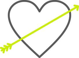 Heart Line Two Color Icon vector