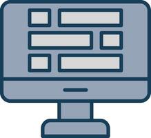 Dashboard Line Filled Grey Icon vector