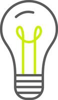 Light Bulb Line Two Color Icon vector