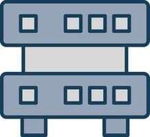 Data Quality Line Filled Grey Icon vector