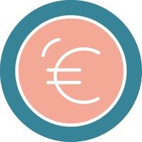 Euro Glyph Two Color Icon vector