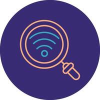 Wifi Line Two Color Circle Icon vector