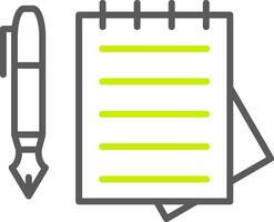 Documents Line Two Color Icon vector